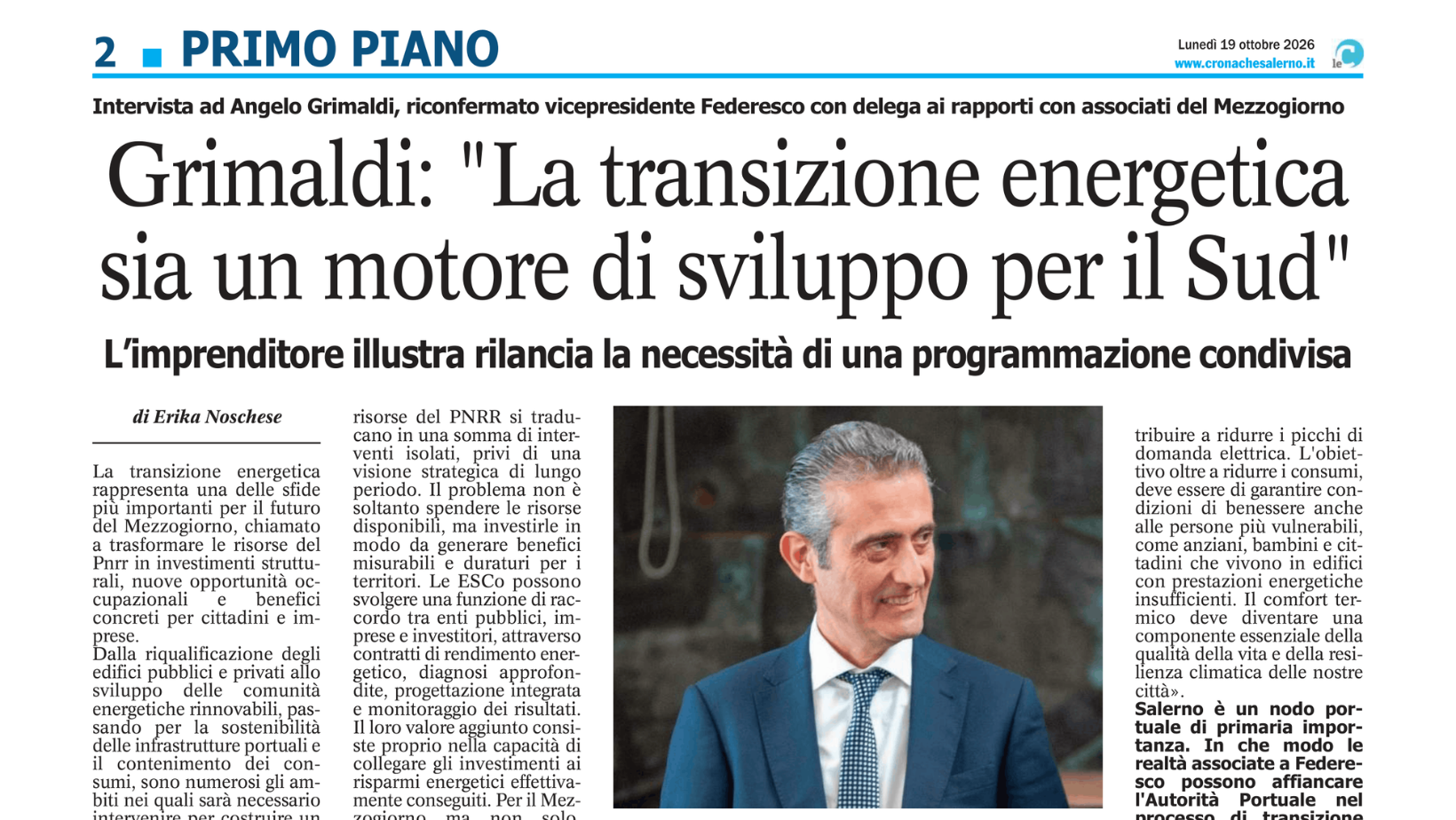 Rassegna Stampa: Le Cronache, 19 ottobre 2026
